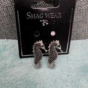 Chico's Silver Seahorse Earrings